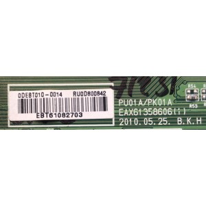 MAIN PARA TV LG / NUMERO DE PARTE  EBT61082703 / EAX61358606 / RU0D800842 / 0DEBT010-0014 / PANEL PDP42T10000 / MODELO Z42PJ240-UB.AUSLZUR